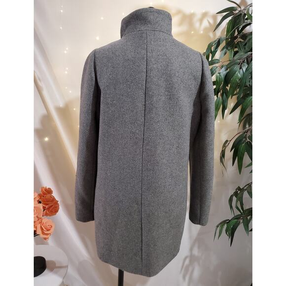 J. Crew Mercantile Classic Wool Cocoon City Coat Womens Size 4 Gray Zip  NWT - Picture 3 of 12